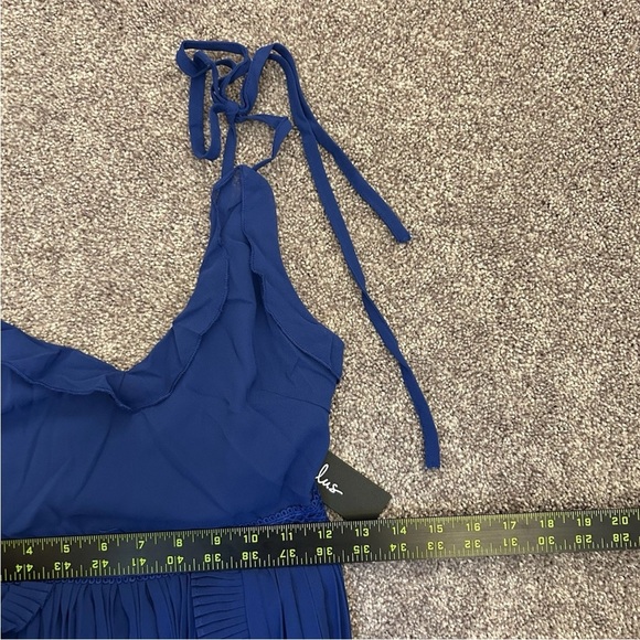 Lulu's Blue Ruffle Midi Dress - Picture 12 of 16